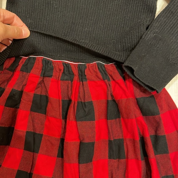 GAP 4T Buffalo Plaid Christmas Dress turtleneck sweater - Picture 4 of 7